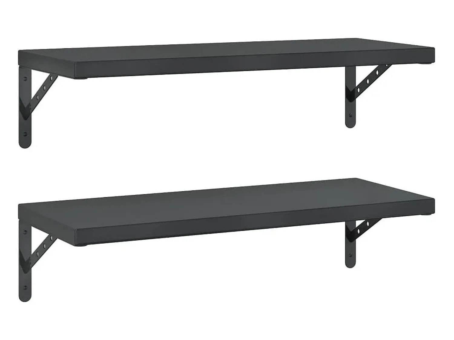 Prateleiras de parede 2 pcs 75x30 cm aço inoxidável prateado PT228048^ Prateleira