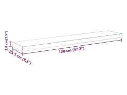 Prateleira|vidaxl Prateleiras de parede 4 pcs 120x23,5x3,8cm MDF -cimento Cinzento