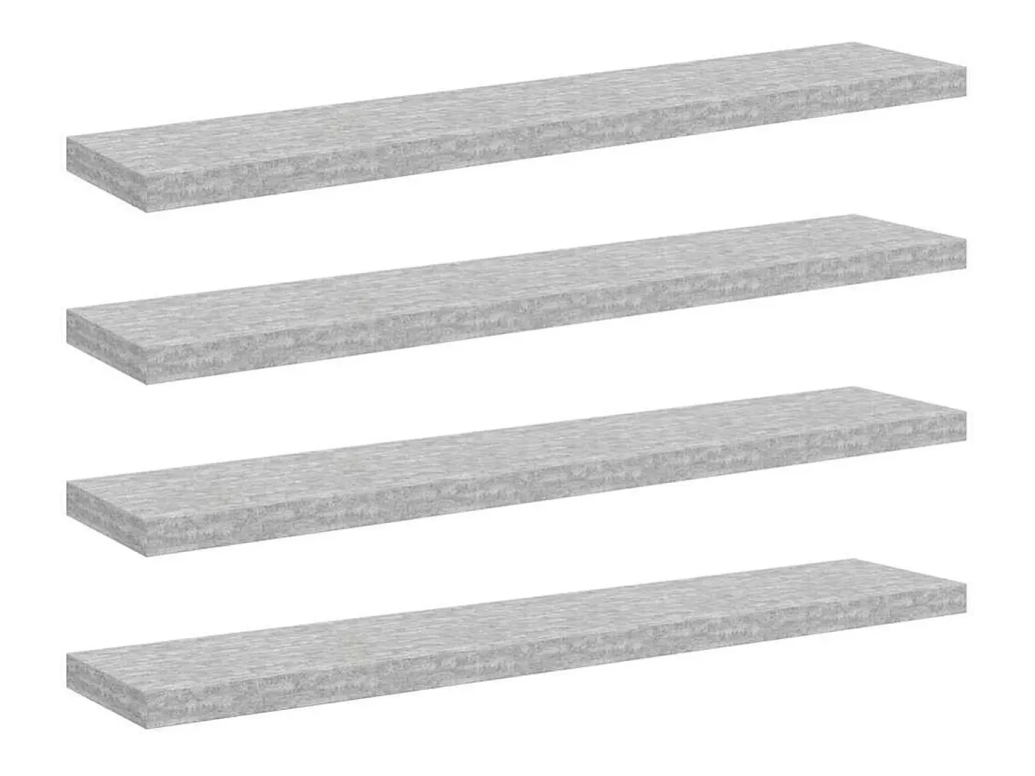 Prateleira|vidaxl Prateleiras de parede 4 pcs 120x23,5x3,8cm MDF -cimento Cinzento