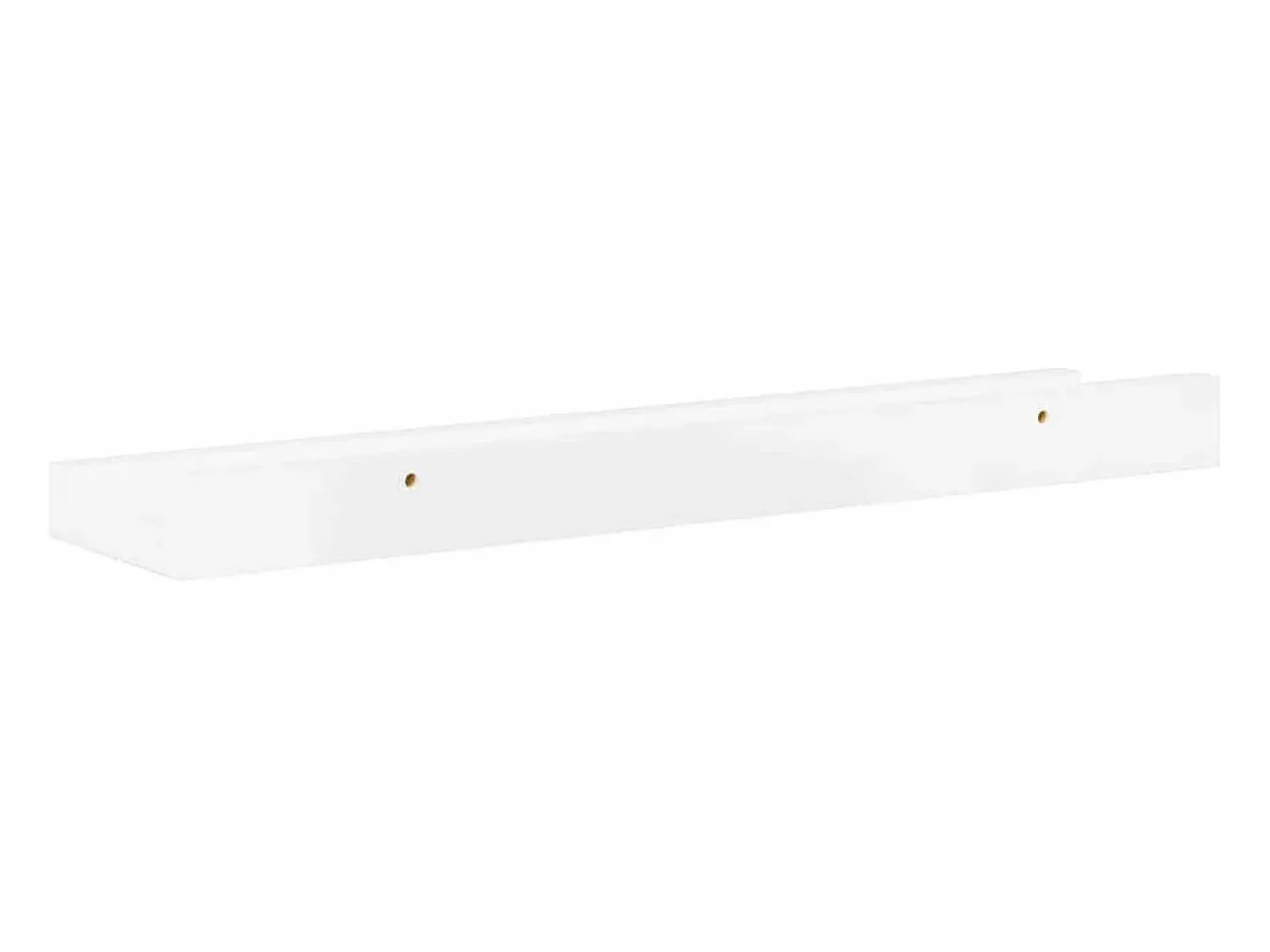 vidaxl Prateleiras de parede 2 pcs 40x9x3 cm brilhante Branco