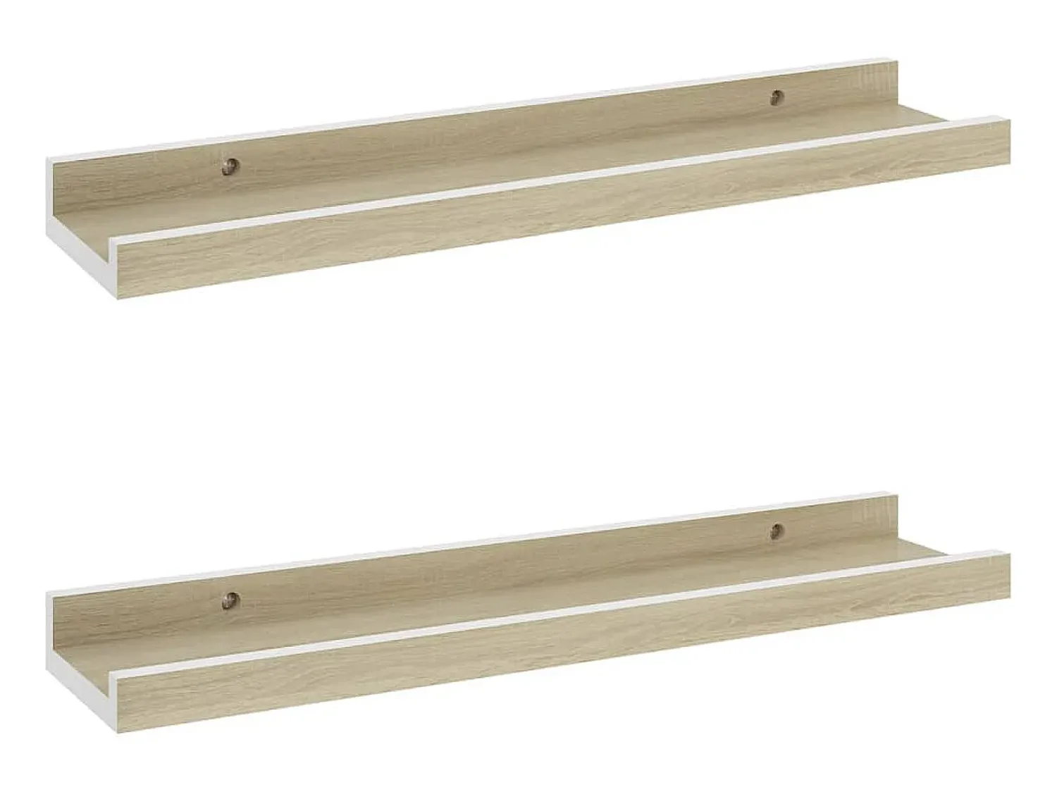 Best Prateleiras de parede 2 pcs 40x9x3 cm e carvalho sonoma PT262475 Branco