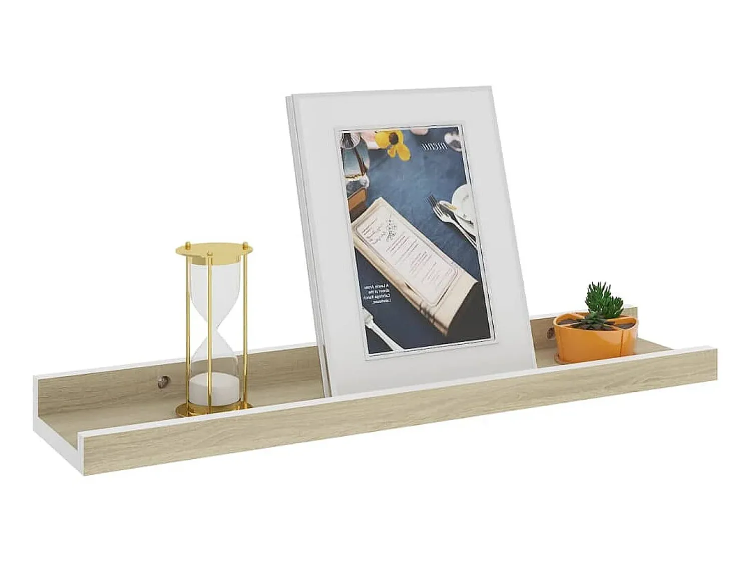 Best Prateleiras de parede 2 pcs 40x9x3 cm e carvalho sonoma PT262475 Branco