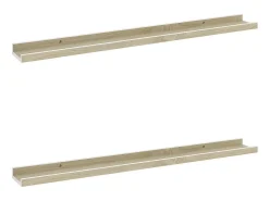 Prateleiras de parede 2 pcs 80x9x3 cm e carvalho sonoma PT380156^ Prateleira