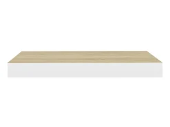 Prateleira* Prateleiras de parede 2 pcs 40x23x3,8 cm MDF carvalho e branco PT700723 Castanho