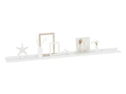 Prateleira| Prateleiras de parede 4 pcs 115x9x3 cm brilhante PT137232 Branco