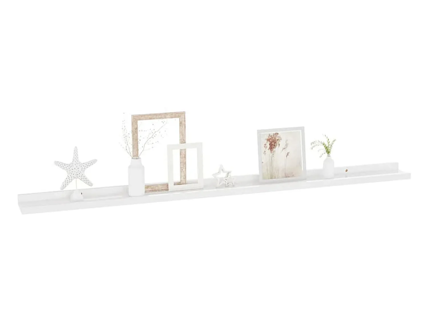 Prateleira| Prateleiras de parede 4 pcs 115x9x3 cm brilhante PT137232 Branco