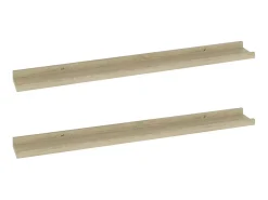Best Prateleiras de parede 2 pcs 80x9x3 cm carvalho sonoma PT465540 Castanho
