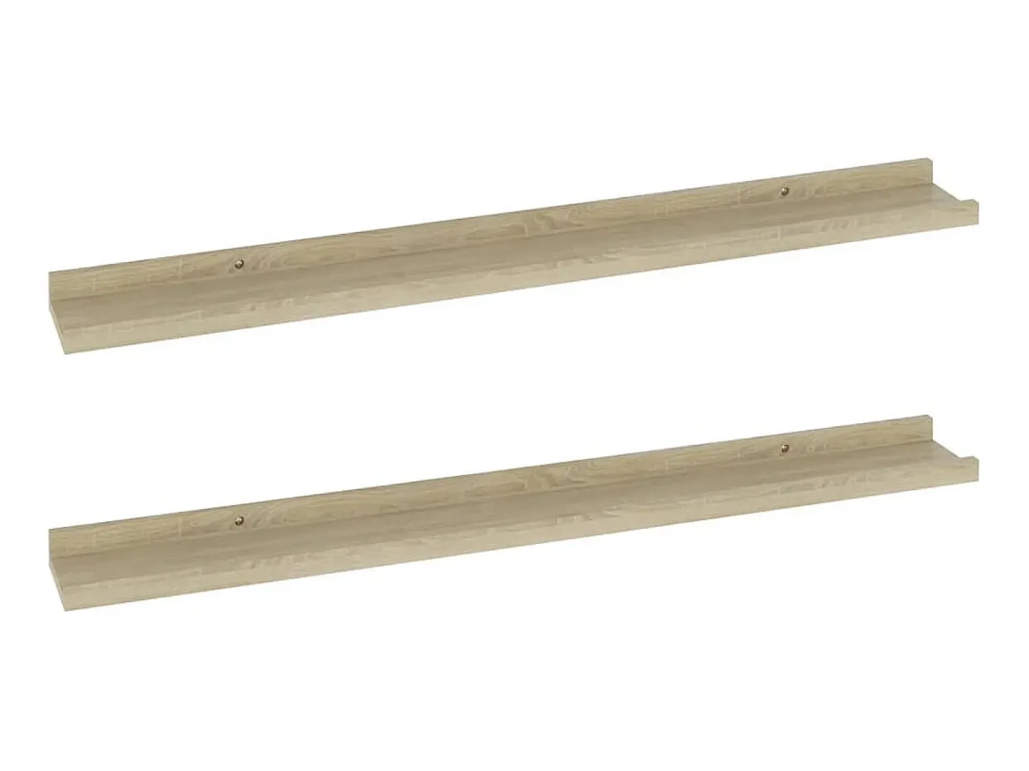 Best Prateleiras de parede 2 pcs 80x9x3 cm carvalho sonoma PT465540 Castanho