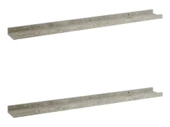 Clearance Prateleiras de parede 2 pcs 80x9x3 cm cimento PT245628 Cinzento