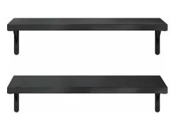 vidaxl Prateleiras de parede 2 pcs 75x30 cm aço inoxidável prateado^ Prateleira