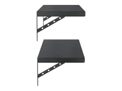 vidaxl Prateleiras de parede 2 pcs 75x30 cm aço inoxidável prateado^ Prateleira