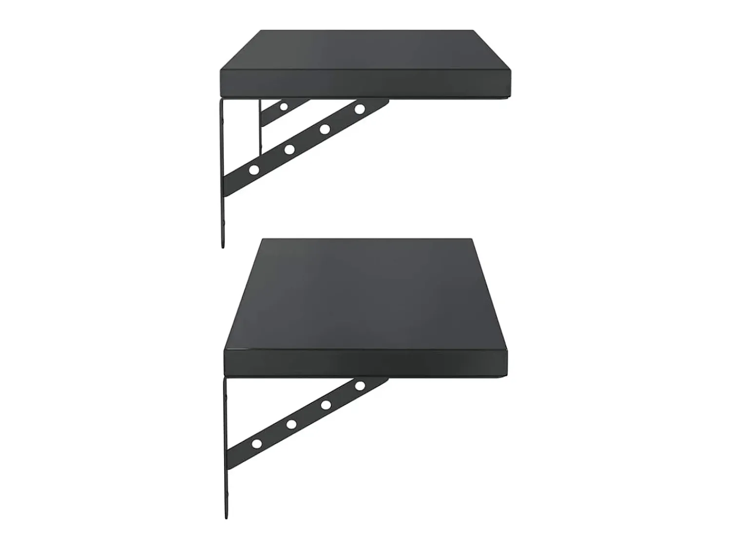 vidaxl Prateleiras de parede 2 pcs 75x30 cm aço inoxidável prateado^ Prateleira