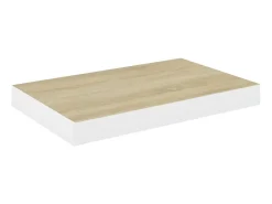 Prateleiras de parede 4 pcs 40x23x3,8 cm MDF carvalho e branco PT745438^ Prateleira