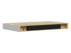 Hot vidaxl Prateleiras de parede 2 pcs 40x23x3,8 cm MDF carvalho e branco Castanho