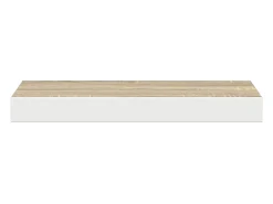 Hot vidaxl Prateleiras de parede 2 pcs 40x23x3,8 cm MDF carvalho e branco Castanho