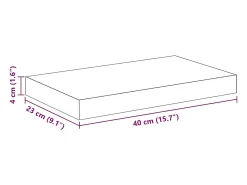 Hot vidaxl Prateleiras de parede 2 pcs 40x23x3,8 cm MDF carvalho e branco Castanho