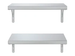 vidaxl Prateleiras de parede 2 pcs 50x30 cm aço inoxidável^ Prateleira