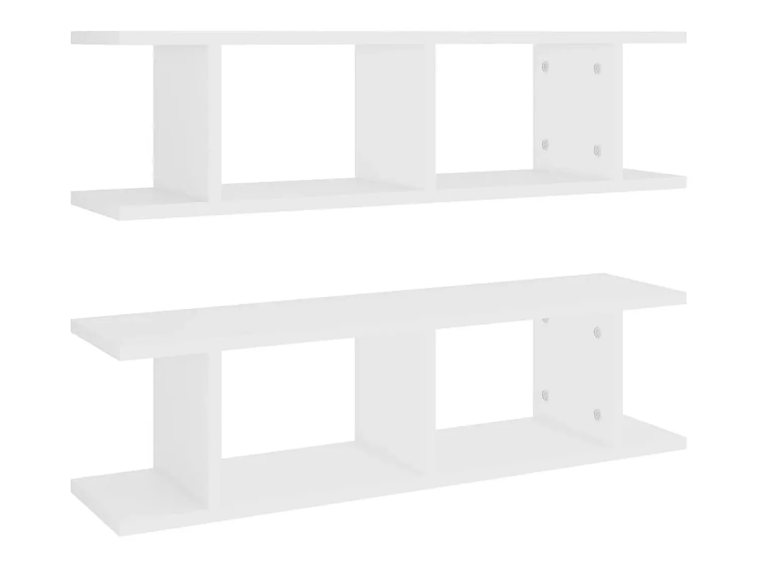 Prateleira*vidaxl Prateleiras de parede 2 pcs 75x18x20 cm deriv. madeira Branco