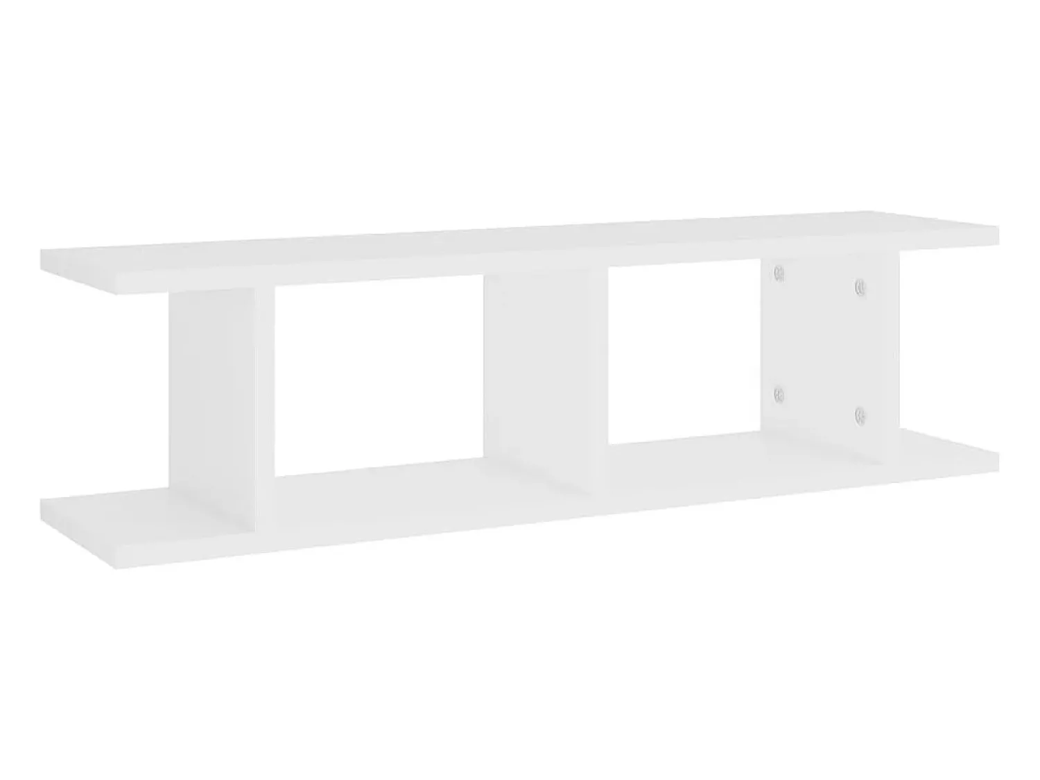 Prateleira*vidaxl Prateleiras de parede 2 pcs 75x18x20 cm deriv. madeira Branco