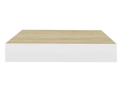 Best Prateleiras de parede 2 pcs 23x23,5x3,8cm MDF carvalho e branco PT700903 Castanho