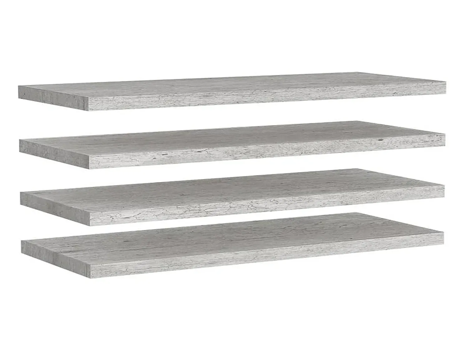 Prateleiras de parede 4 pcs 90x23,5x3,8cm MDF -cimento PT779199^ Prateleira