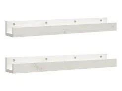 Prateleiras de parede 2 pcs 80x12x9 cm pinho maciço PT506512^ Prateleira