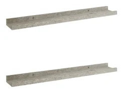 Prateleira* Prateleiras de parede 2 pcs 60x9x3 cm cimento PT462405 Cinzento