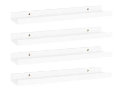 Prateleira| Prateleiras de parede 4 pcs 40x9x3 cm PT187925 Branco