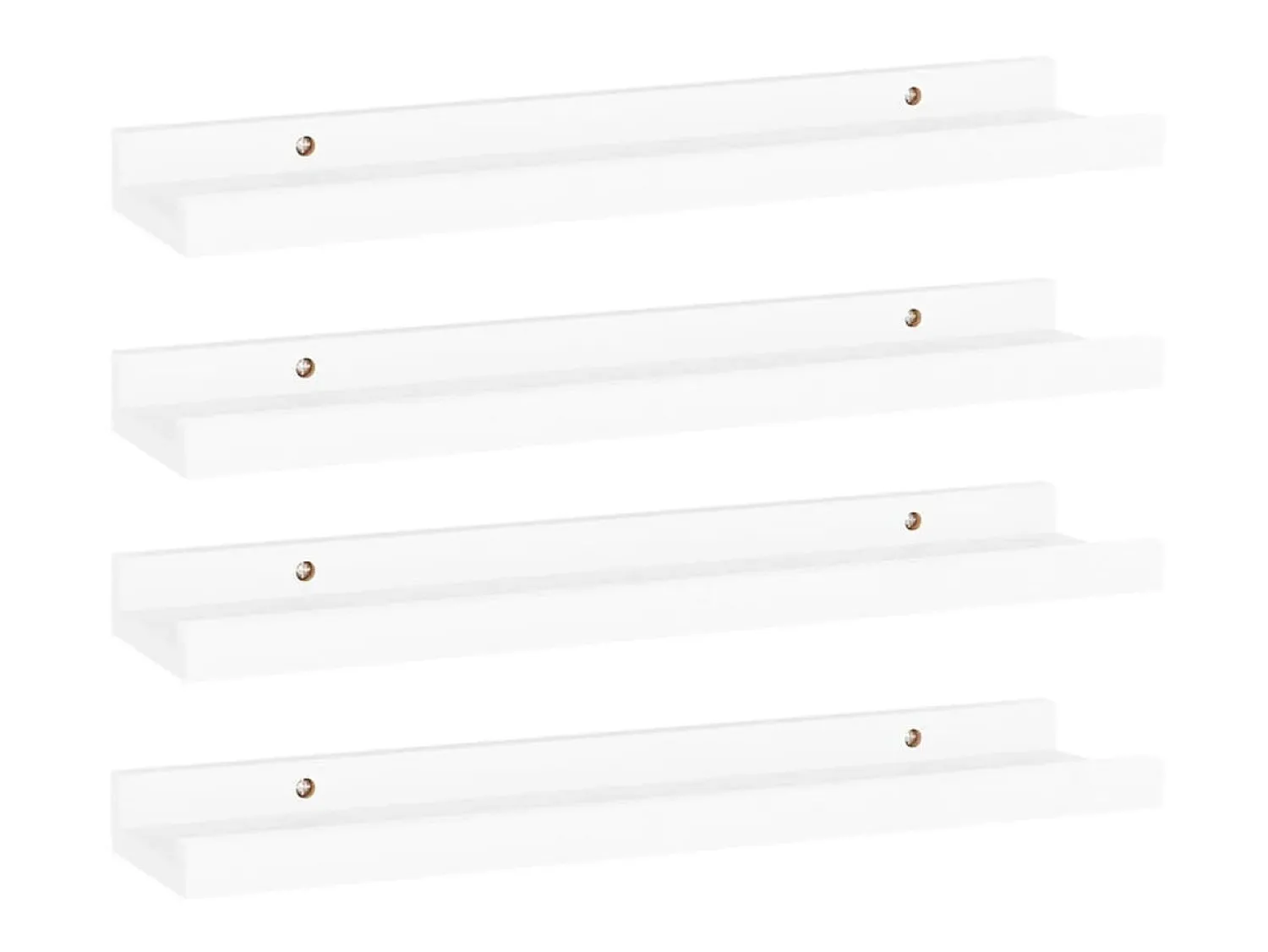 Prateleira| Prateleiras de parede 4 pcs 40x9x3 cm PT187925 Branco