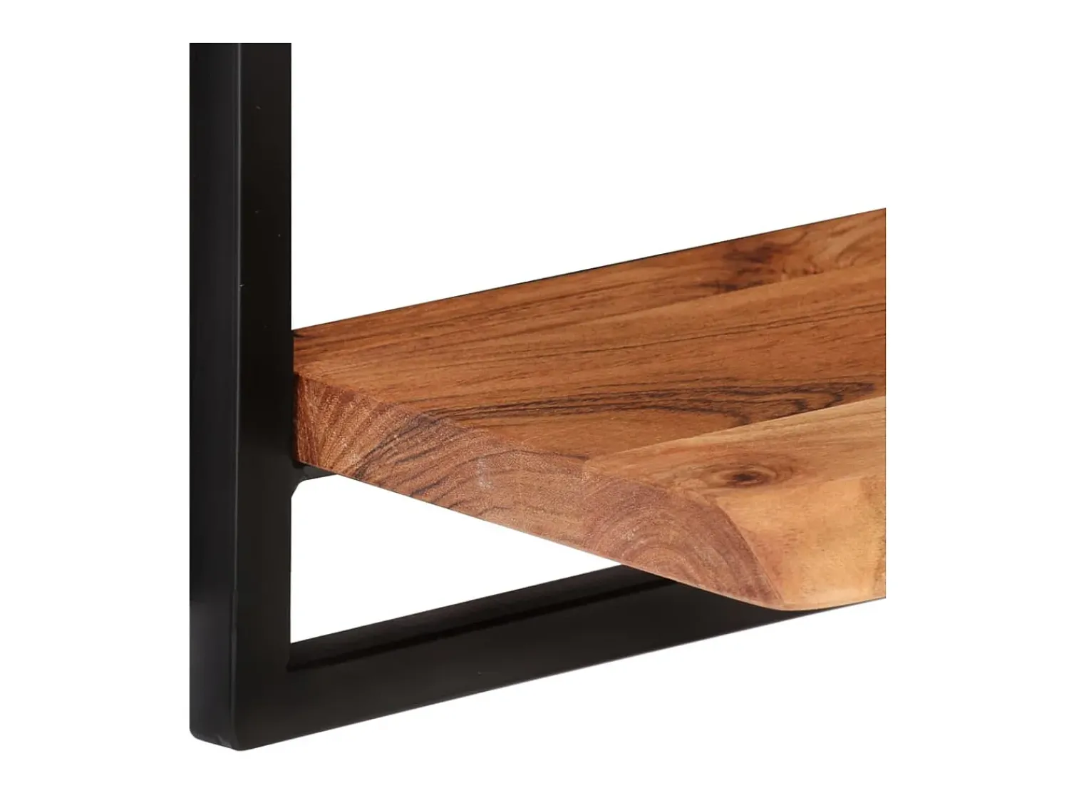 Prateleira* Prateleiras de parede 2 pcs 60x25x35 cm acácia maciça e aço PT622464 Castanho