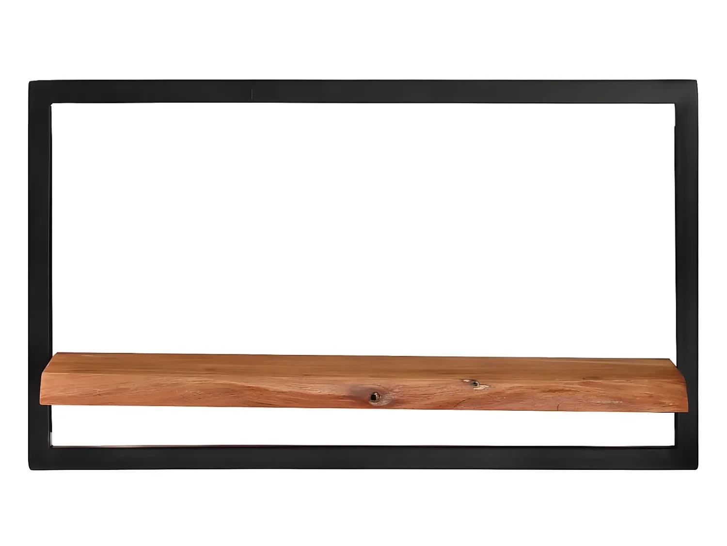 Prateleira* Prateleiras de parede 2 pcs 60x25x35 cm acácia maciça e aço PT622464 Castanho