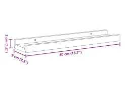 Prateleira|vidaxl Prateleiras de parede 4 pcs 40x9x3 cm cimento Cinzento