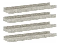 Prateleira|vidaxl Prateleiras de parede 4 pcs 40x9x3 cm cimento Cinzento