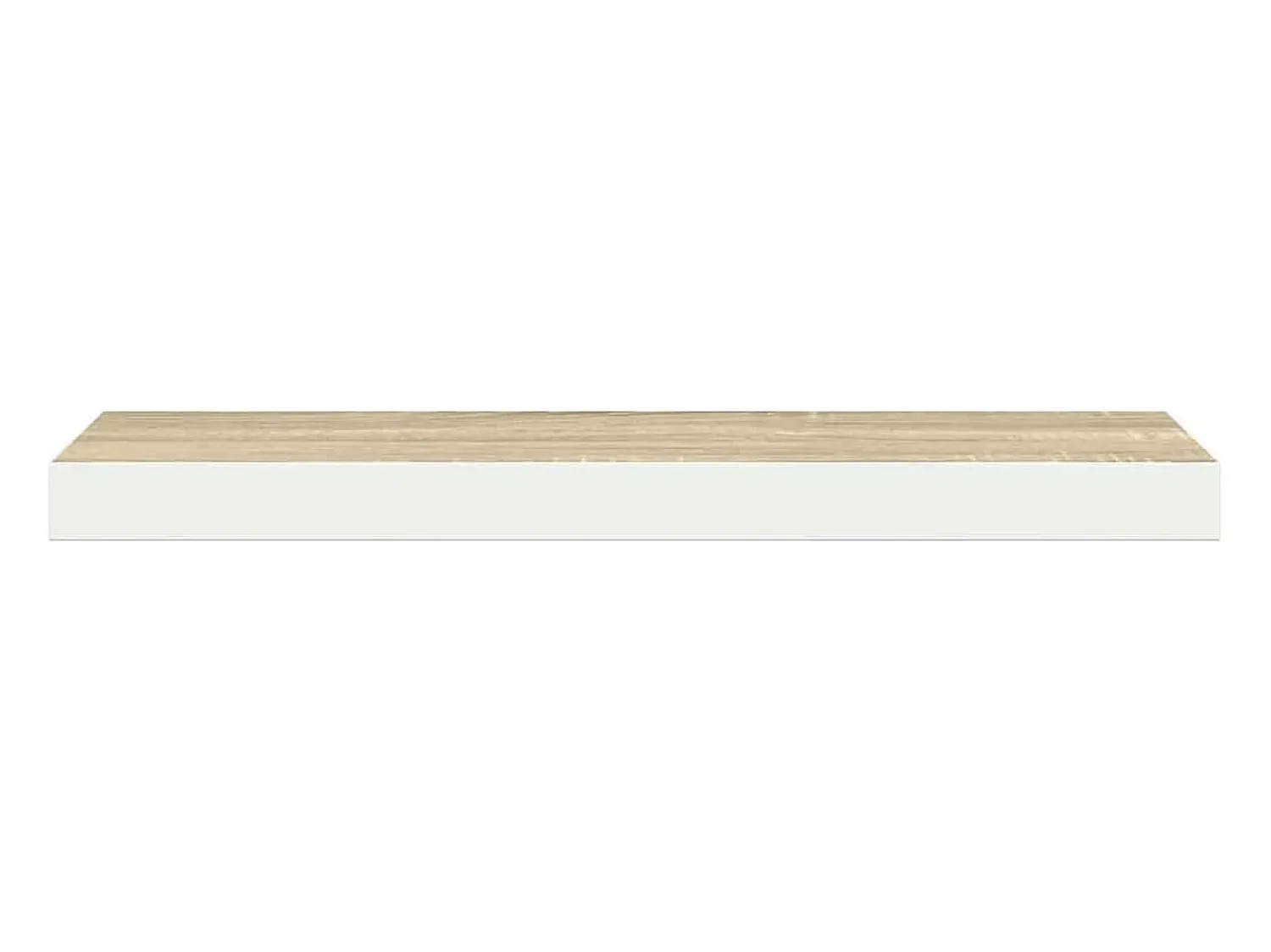 Hot vidaxl Prateleiras de parede 2 pcs 80x23,5x3,8cm MDF carvalho e branco Castanho
