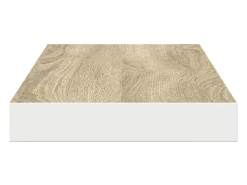 Hot vidaxl Prateleiras de parede 2 pcs 80x23,5x3,8cm MDF carvalho e branco Castanho
