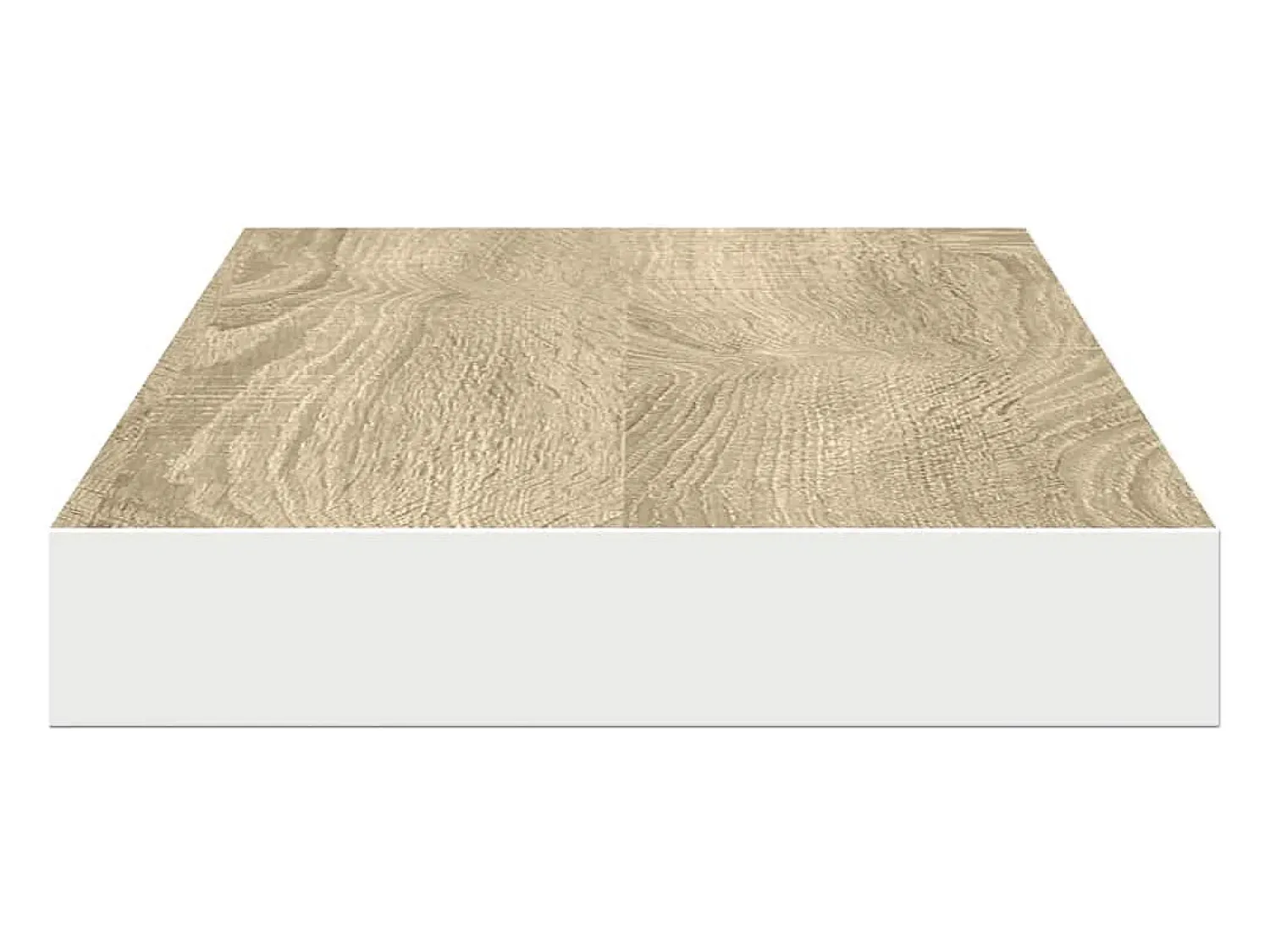 Hot vidaxl Prateleiras de parede 2 pcs 80x23,5x3,8cm MDF carvalho e branco Castanho