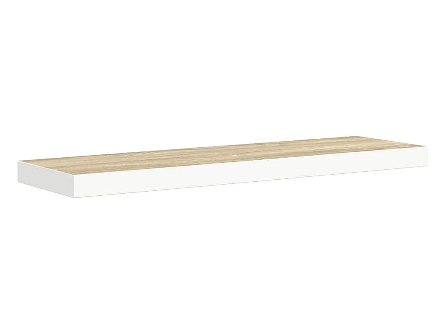 Hot vidaxl Prateleiras de parede 2 pcs 80x23,5x3,8cm MDF carvalho e branco Castanho