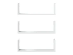 vidaxl Prateleiras de parede 3 pcs 58x18x18cm derivados madeira^ Prateleira