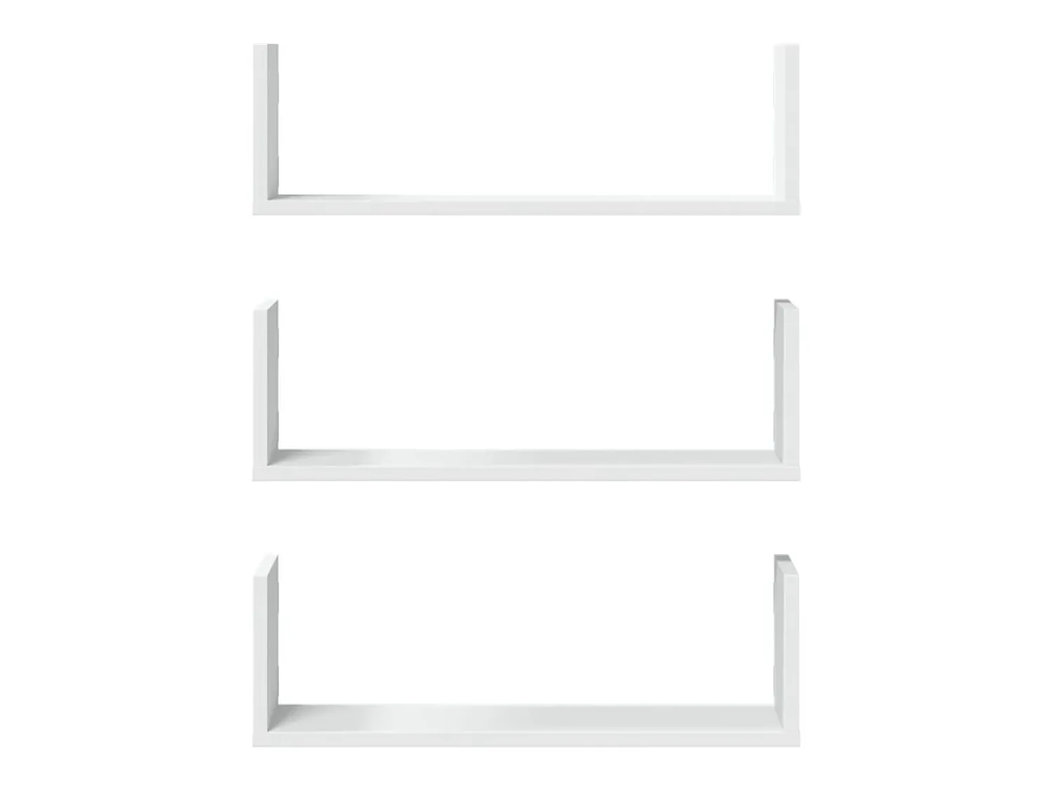 vidaxl Prateleiras de parede 3 pcs 58x18x18cm derivados madeira^ Prateleira