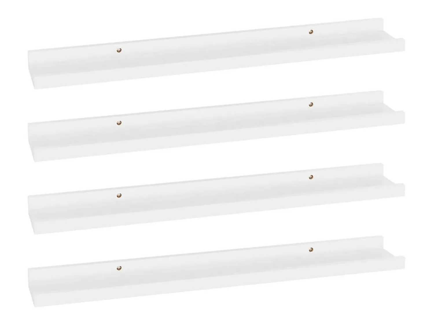 vidaxl Prateleiras de parede 4 pcs 60x9x3 cm^ Prateleira