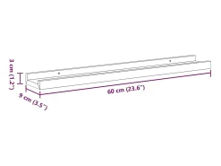 vidaxl Prateleiras de parede 4 pcs 60x9x3 cm^ Prateleira
