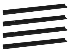 Prateleira*vidaxl Prateleiras de parede 4 pcs 100x9x3 cm Preto