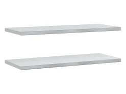 Prateleira| Prateleiras de parede 2 pcs 100x40x3 cm aço inoxidável PT716789 Prateado