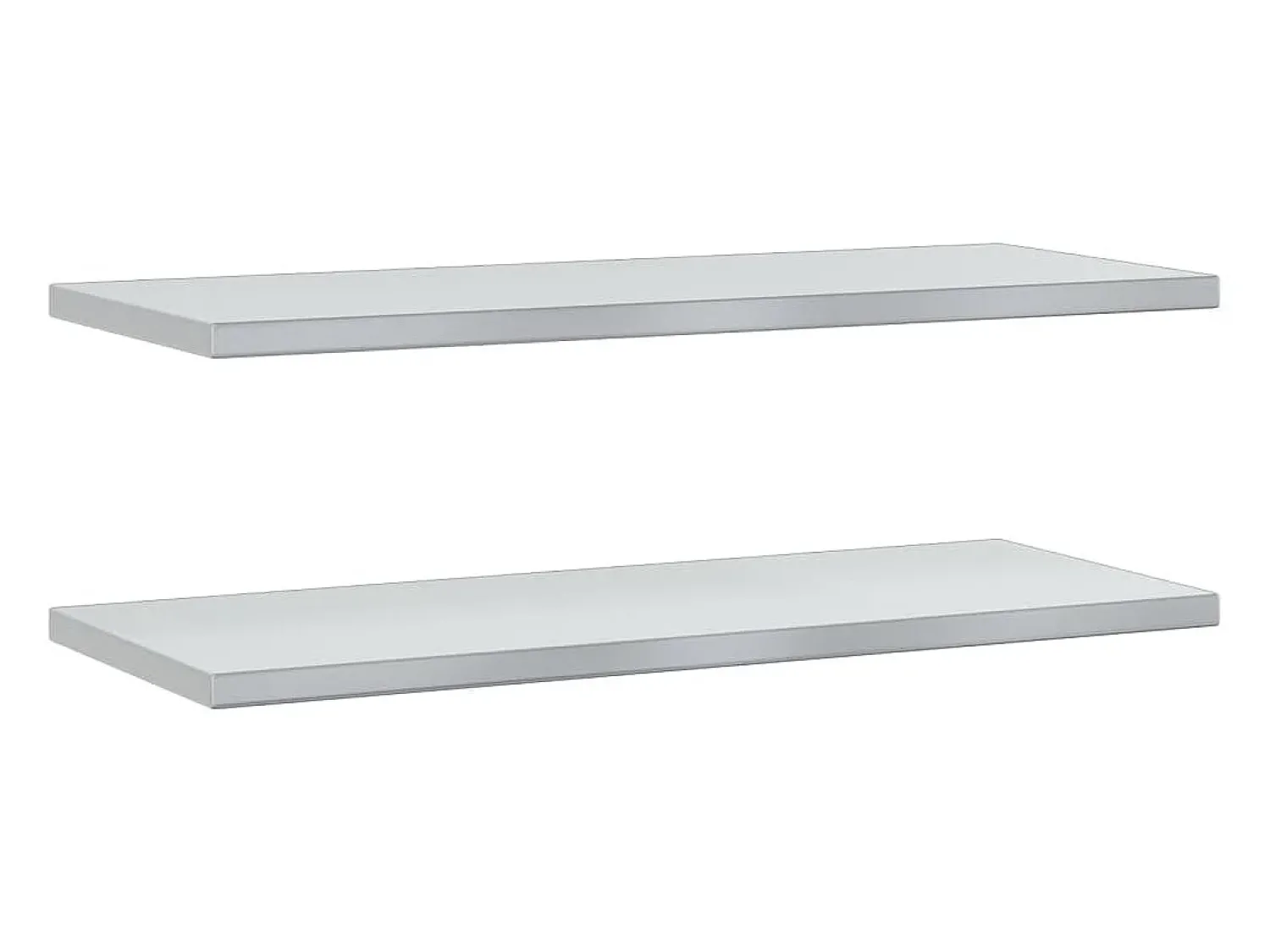Prateleira| Prateleiras de parede 2 pcs 100x40x3 cm aço inoxidável PT716789 Prateado