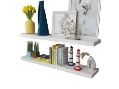Outlet Prateleiras de parede 4 pcs 100 cm PT558305 Branco