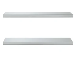 Prateleiras de parede 2 pcs 75x23,5x3cm aço inoxidável PT435650^ Prateleira