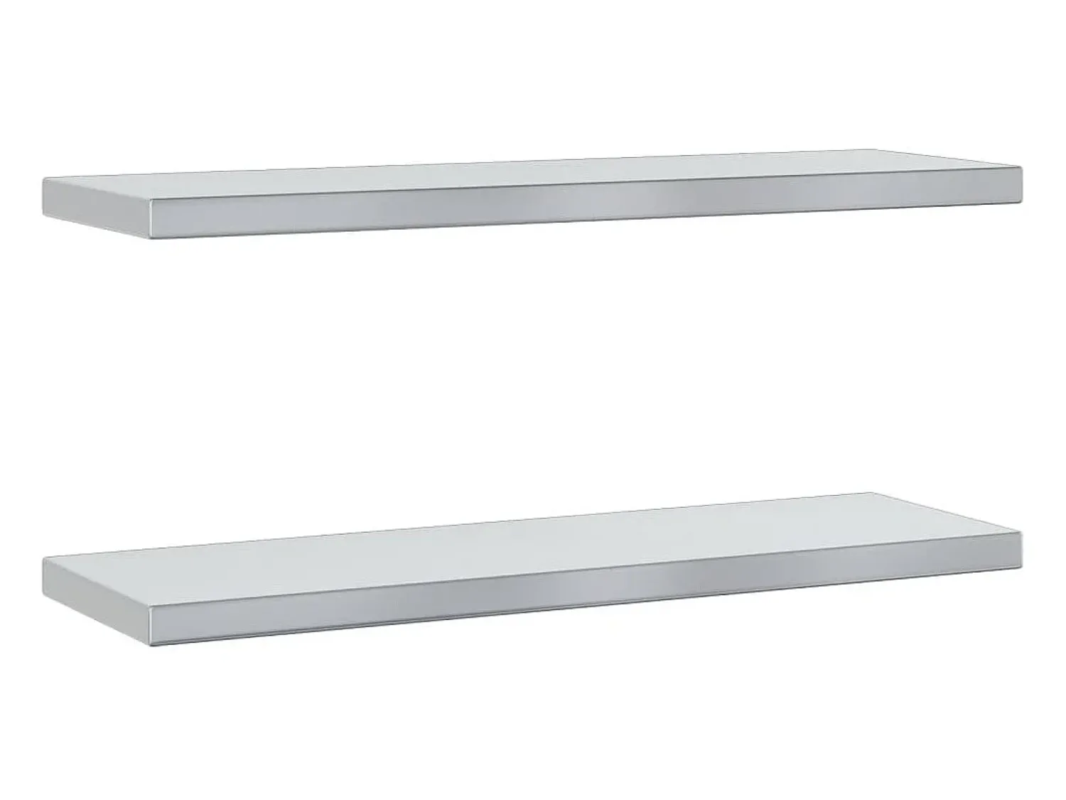 Prateleiras de parede 2 pcs 75x23,5x3cm aço inoxidável PT435650^ Prateleira