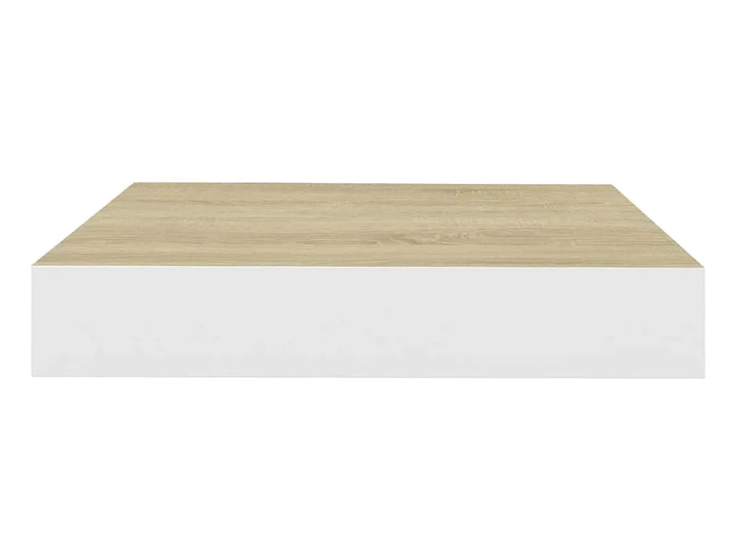 Prateleiras de parede 4 pcs 23x23,5x3,8cm MDF carvalho e branco PT551131^ Prateleira