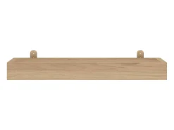 Prateleira|vidaxl Prateleiras de parede 2 pcs 60x15x4 cm madeira de teca maciça Castanho