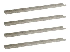 Prateleiras de parede 4 pcs 100x9x3 cm cimento PT851197^ Prateleira